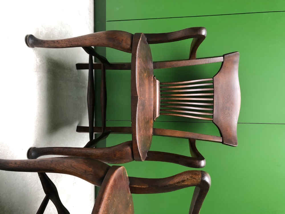 Pair of early 20th century oak desk chairs by Simpoles of Manchester View II