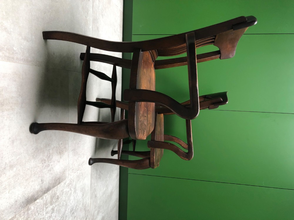 Pair of early 20th century oak desk chairs by Simpoles of Manchester View IV