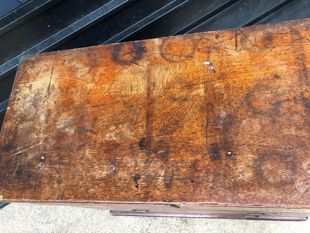 19th century teak campaign chest View VI