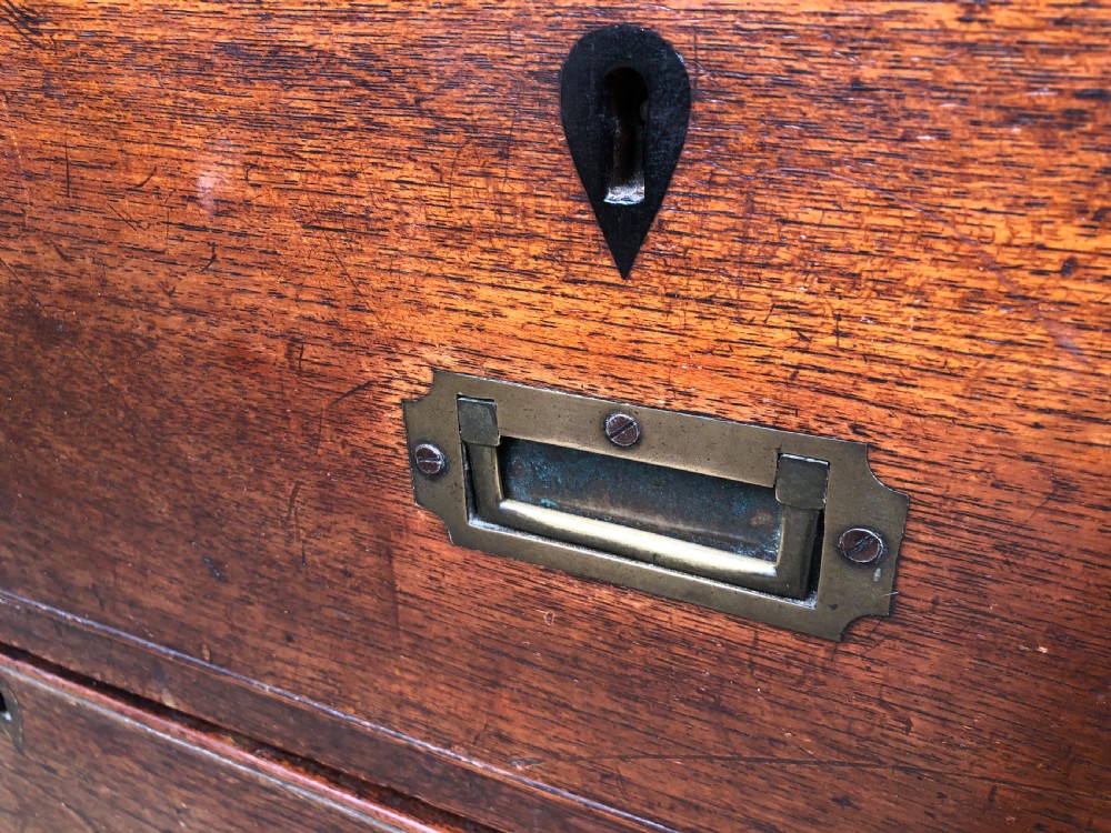 19th century teak campaign chest View VII