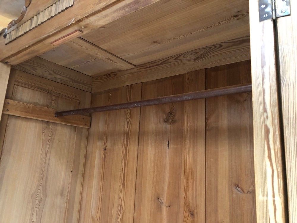 Edwardian pine triple knockdown wardrobe  View XI