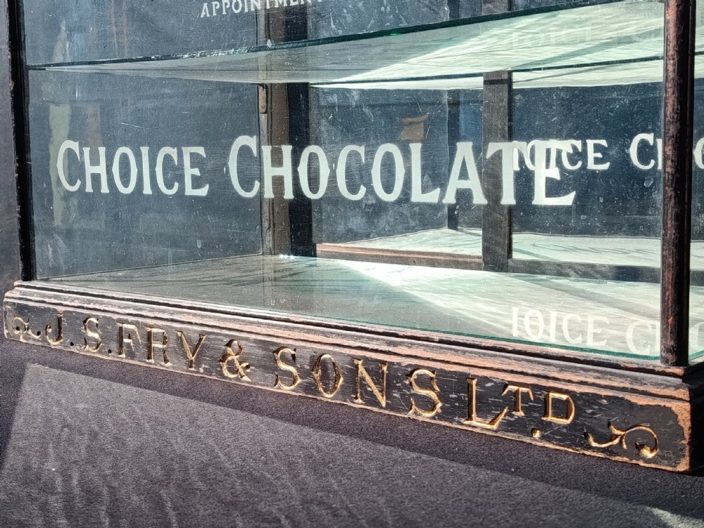 Fry's ebonised and gilt chocolate shop cabinet View V