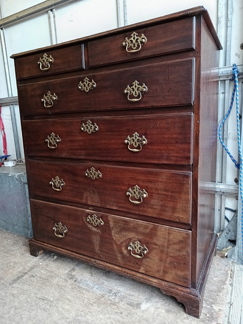 Georgian Mahogany chest. Possibly Irish.