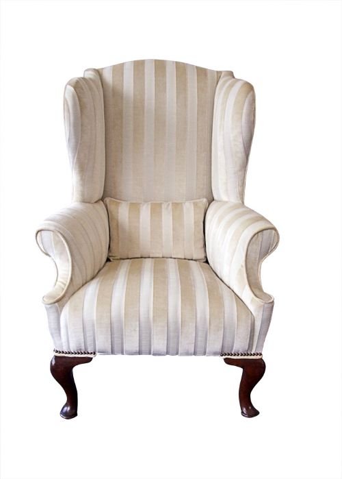 Late 19th Century Mahogany Wing Armchair