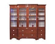 Late 19th Century Satinwood Breakfront Display Cabinet