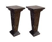 Pair Art Deco Bust Stands
