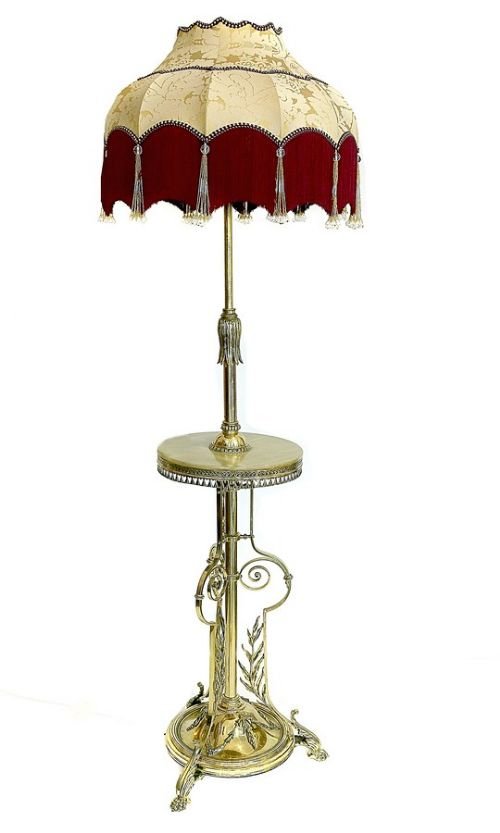 Victorian Brass "Steamer" Standard Lamp