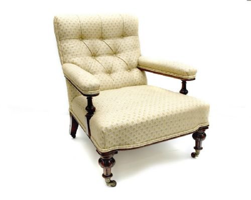 Victorian Mahogany Easy Armchair