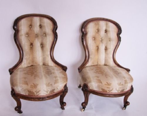 Pair Victorian Nursing Chairs