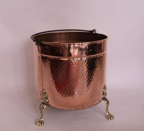 Victorian Copper Log Bucket