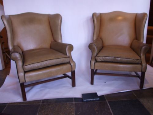 Pair of Wing Armchairs