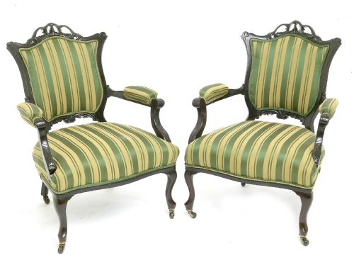 Edwardian Mahogany Armchairs