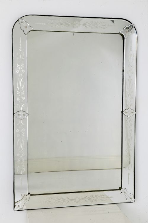 Late 19th Century Venetian Cut Glass Mirror