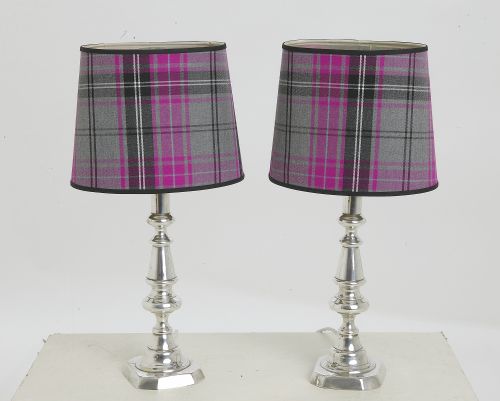 Pair of Silver Plated Table Lamps