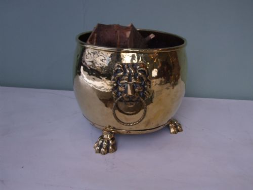Victorian Brass Log Bucket