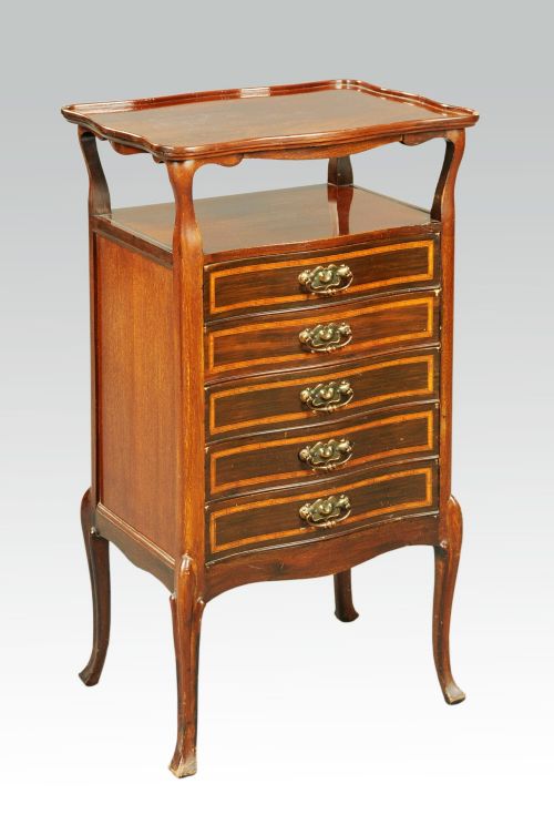 Edwardian Inlaid Mahogany Music Cabinet