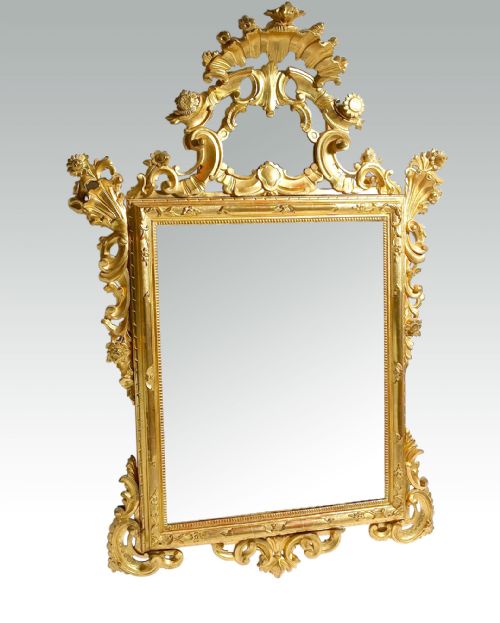 Carved Giltwood  Rococco Style Mirror