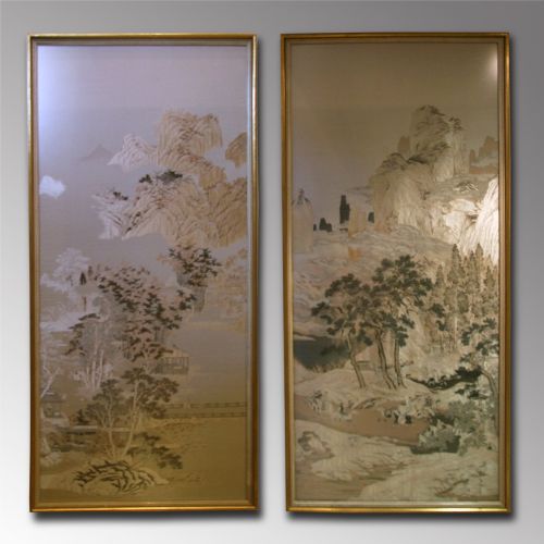 Pair of Fine Chinese Silks
