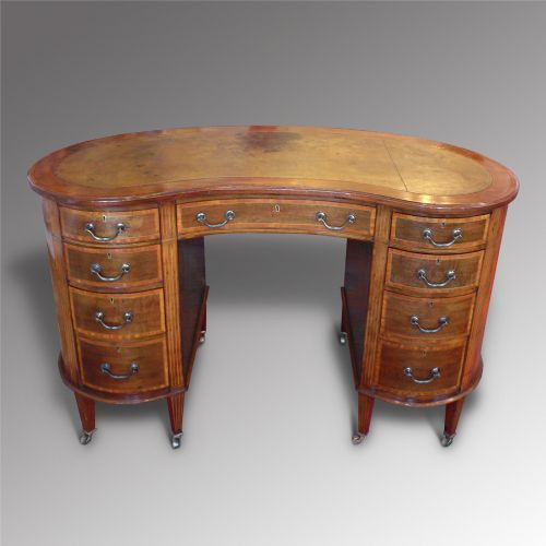 Inlaid Kidney Shaped Desk