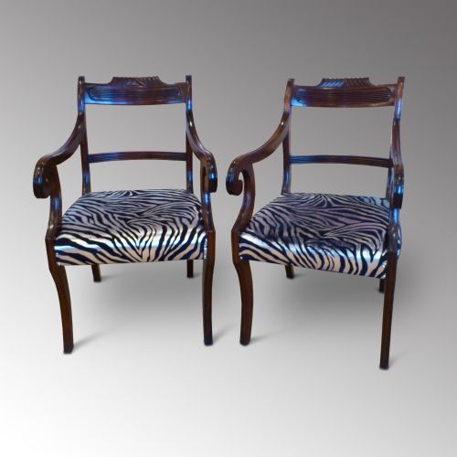 Ten (8+2) Regancy Mahogany Dining Chairs