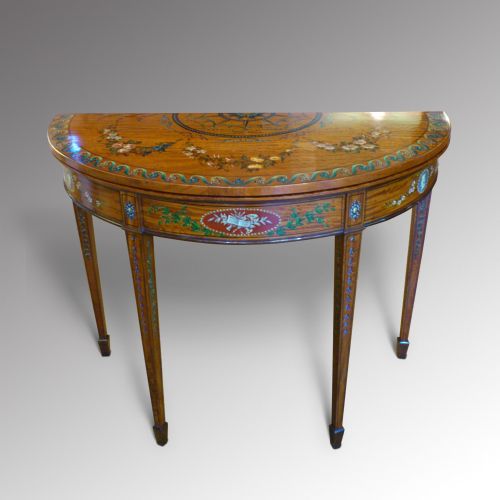Edwardian Satinwood Card Table