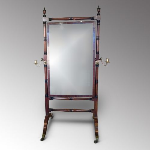 Regency Mahogany Cheval Mirror