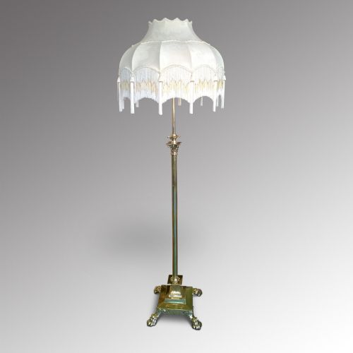 Late Victorian Brass Extending Standard Lamp