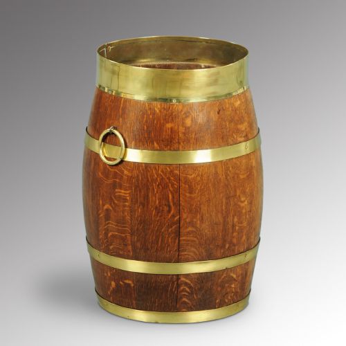 Brass Bound Barrel Stick Stand