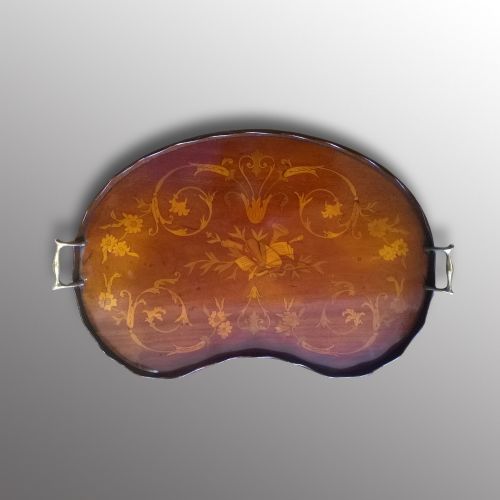 Edwardian Mahogany Kidney Shaped Tray