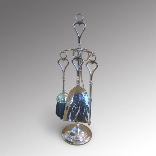 Art Nouveau Brass Fire Tidy