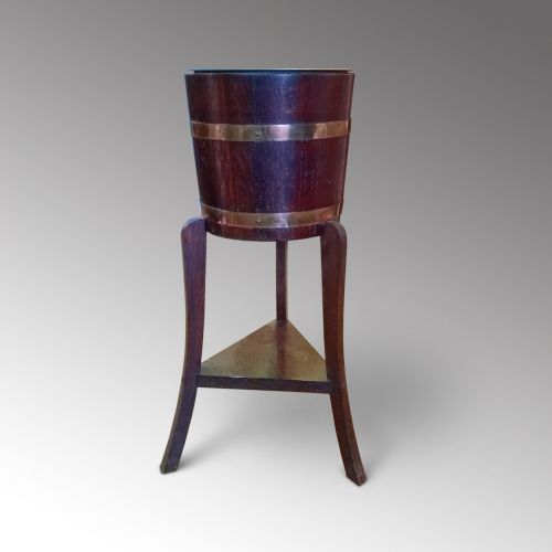 1930'S Oak Brass Bound Planter