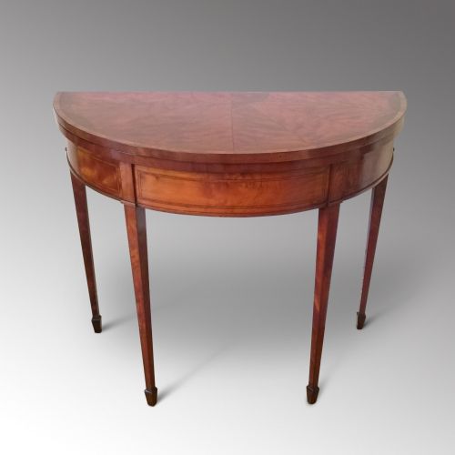 Georgian Satinwood Gateleg Foldover Card Table