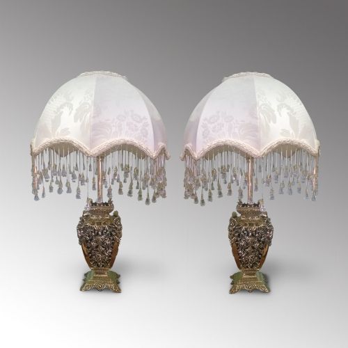 A Pair of 19th Century Brass Lamps