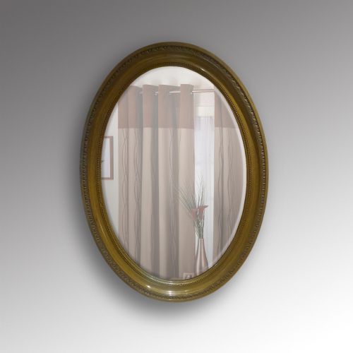 Edwardian Walnut Framed Oval Mirror