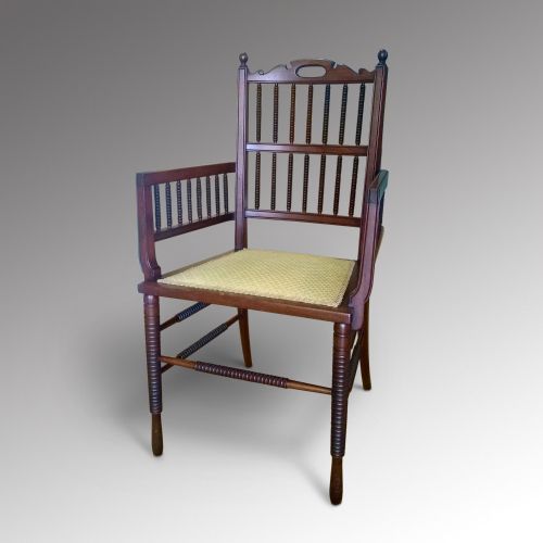 Edwardian Mahogany Bobbin Turned Armchair