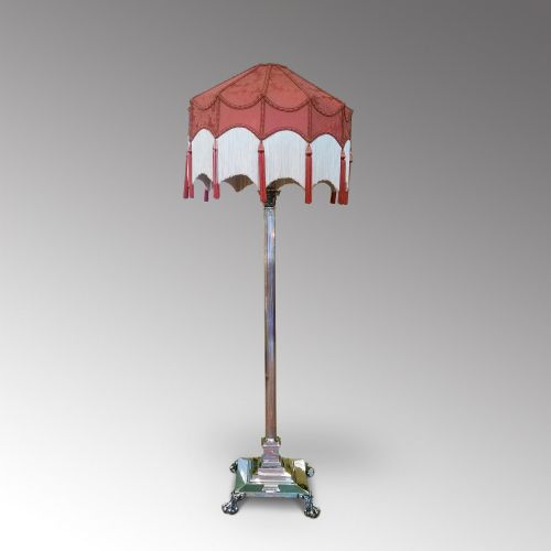 Victorian Silver Plate Standard Lamp