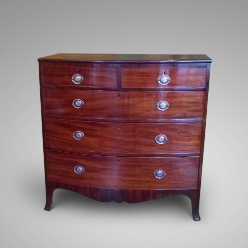 Regency Mahogany Bow Fronted Chest