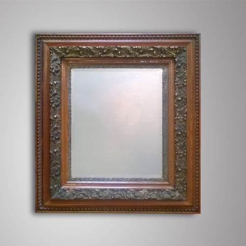 Victorian Oak Framed Mirror