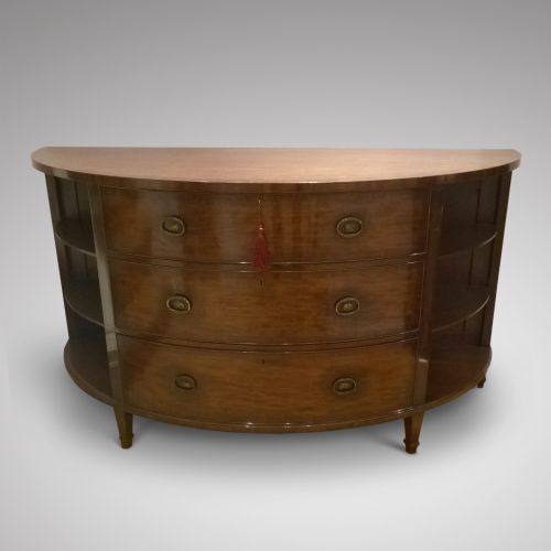 Georgian Mahogany Demi Lune Commode