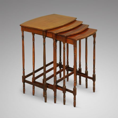 Edwardian Inlaid Mahogany Nest of Tables