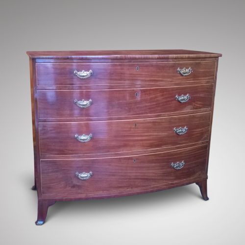 Regency Mahogany Bow Fronted Chest