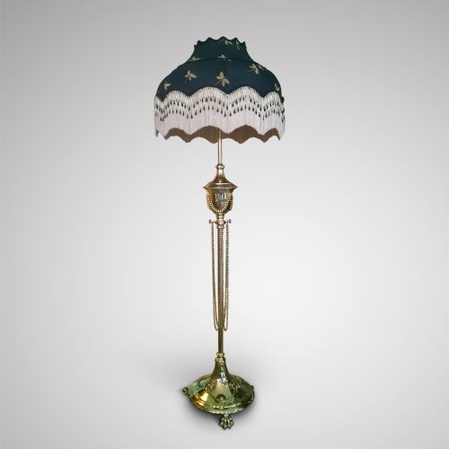 Victorian Brass Extending Standard Lamp
