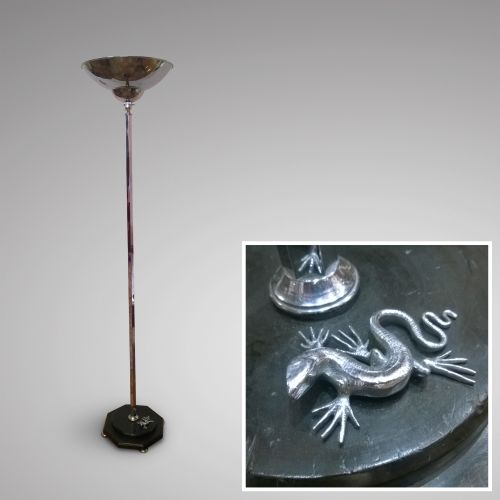 Art Deco Chrome and Bakelite Uplighter