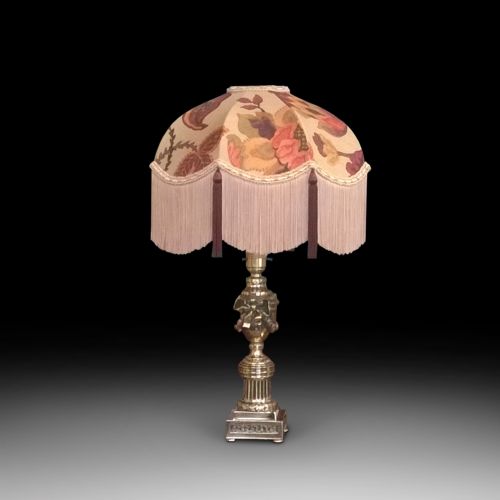 Edwardian Adam Style Brass Table Lamp