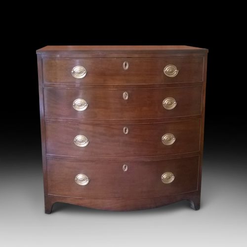 Georgian Mahogany Bow Fronted Chest of Drawers