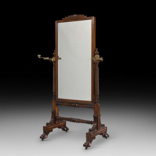 Regency Mahogany Cheval Mirror