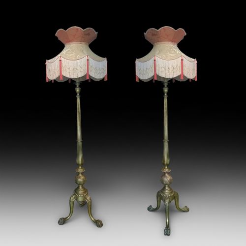 Pair of 1920'S Giltwood Standard Lamps