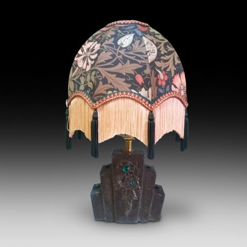 Arts and Crafts Pewter Lamp