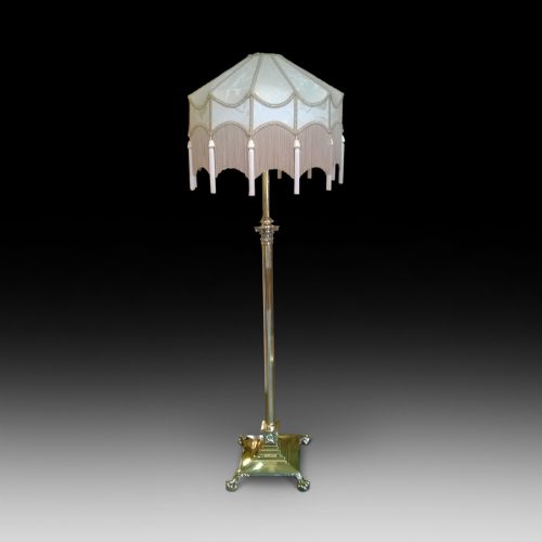 Victorian Extending Brass Standard Lamp