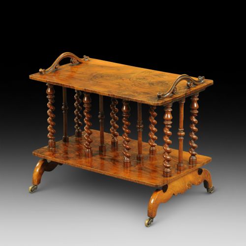 Victorian Figured Walnut Canterbury
